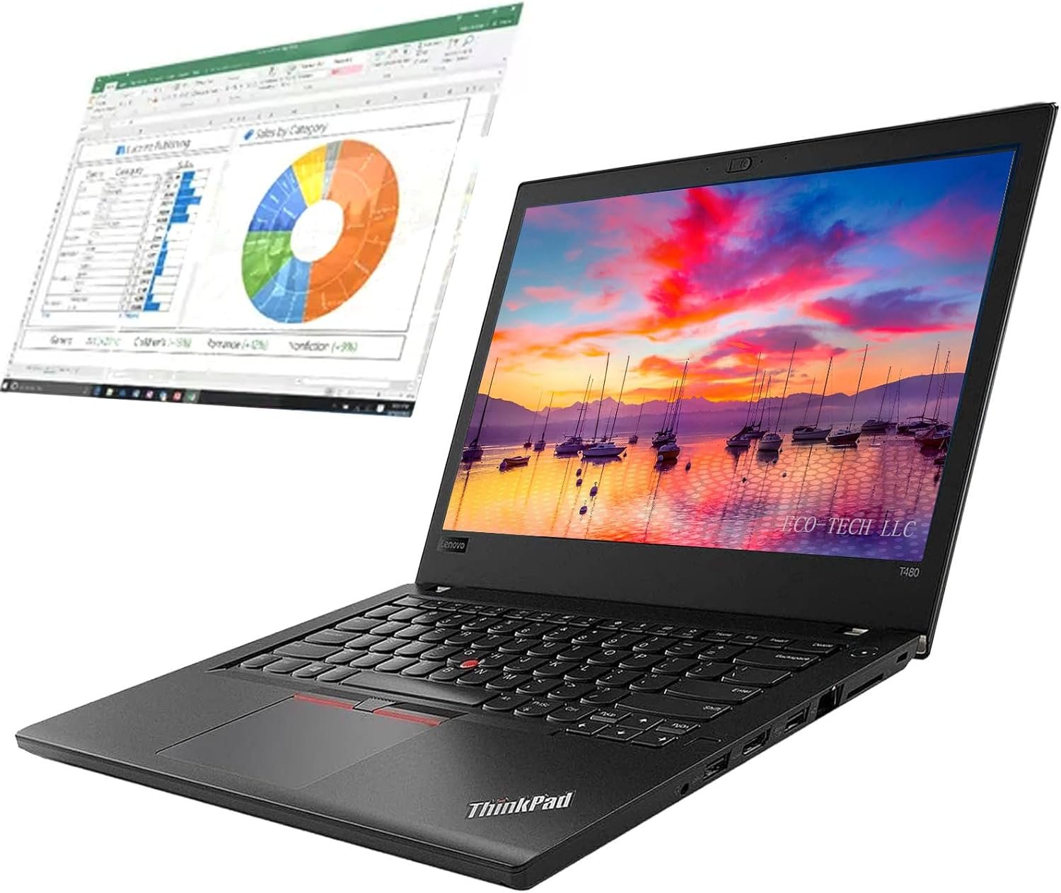 LAPTOP LENOVO THINKPAD T480 I7-8650U/16G/512G SSD/15.6" CARTE GRAPHIQUE 2G X150 AVEC CHARGEUR