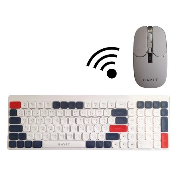 COMBO CLAVIER SOURIS SANS FIL HAVIT KB830 RECHARGEABLE + BT – Image 2