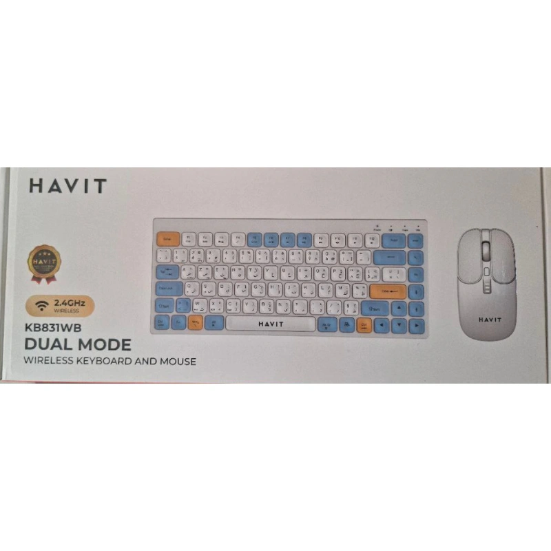 COMBO CLAVIER SOURIS SANS FIL HAVIT MINI KB831 RECHARGEABLE + BT – Image 2