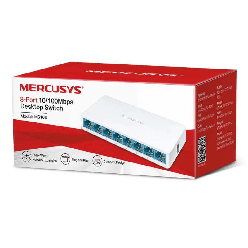 MERCUSYS SWITCH MS108 8PORTS 10/100 MBPS – Image 2