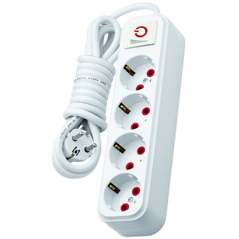 MULTIPRISE BMS 4P AVEC INTERRUPTEUR CABLE 3M